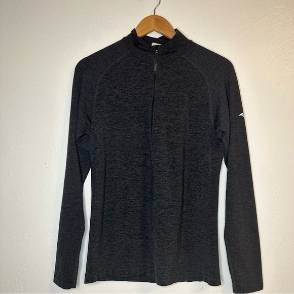 Saucony Sweater Mens S Gray Running 1/4 Zip Pullover Long Sleeve(b2 - Picture 1 of 10